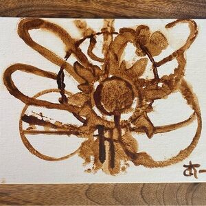 Original Coffee Art Abstract Painting